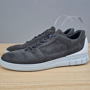 Dunhill Radial Spoiler Low Top Sneaker Casual Gray Nubuck Leather Shoe EU 46